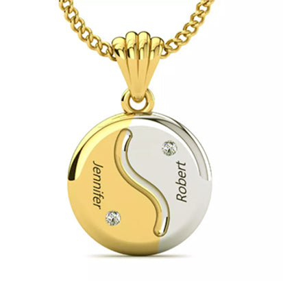 Yin Yang Name Necklace Brayne Jewelry